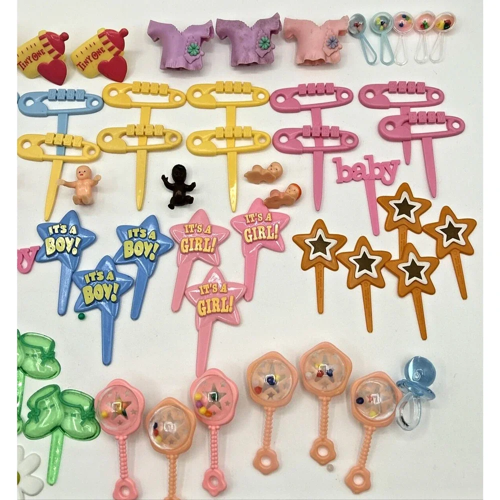Miscellaneous Lot of Baby Shower Cake Toppers & Decor Party‎ Favors NOS BD6